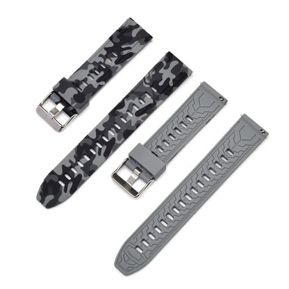 Camouflage Rubber Strap – Compatible with 18/20/22/24 mm Watches | Wellstraps™ Wellstraps