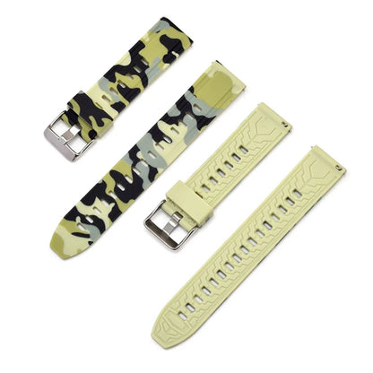 Camouflage Rubber Strap – Compatible with 18/20/22/24 mm Watches | Wellstraps™ Wellstraps