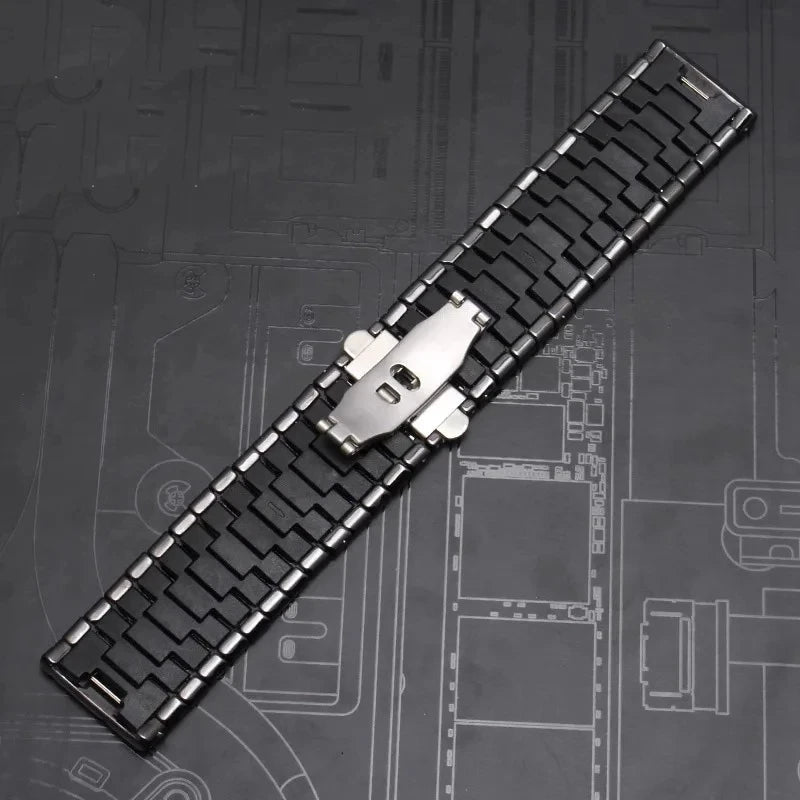 Black Ceramic Watch Strap – 27/35mm | Wellstraps™  Wellstraps™