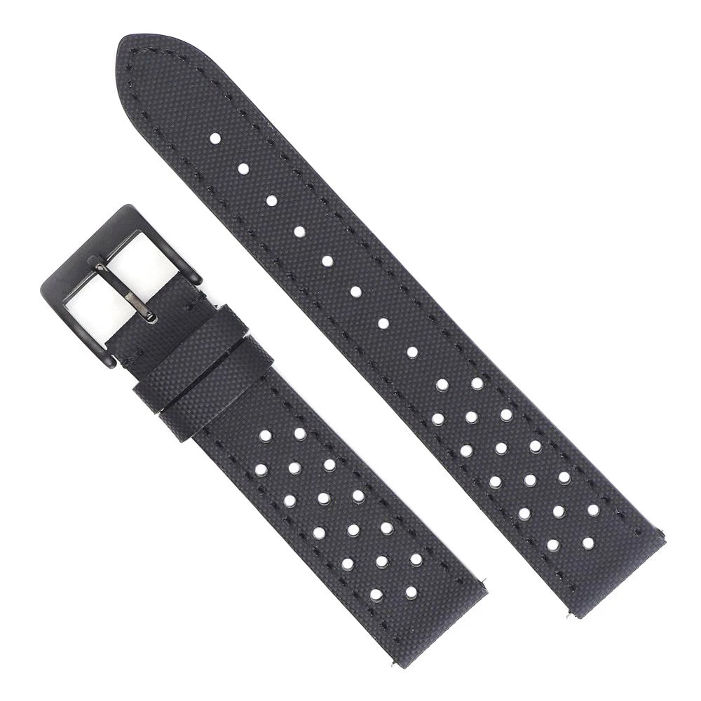 Leather & Sailcloth Strap – Perforated Quick Release 18/20/22mm | Wellstraps™  Wellstraps™