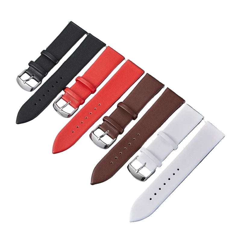 Ultra-Thin Leather Strap For Watch – 16/18/20/22mm | Wellstraps™ Wellstraps