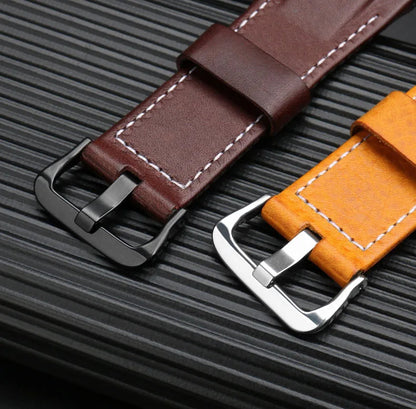 Leather Strap For Sport Watch – 26mm Notched Band | Wellstraps™ Wellstraps