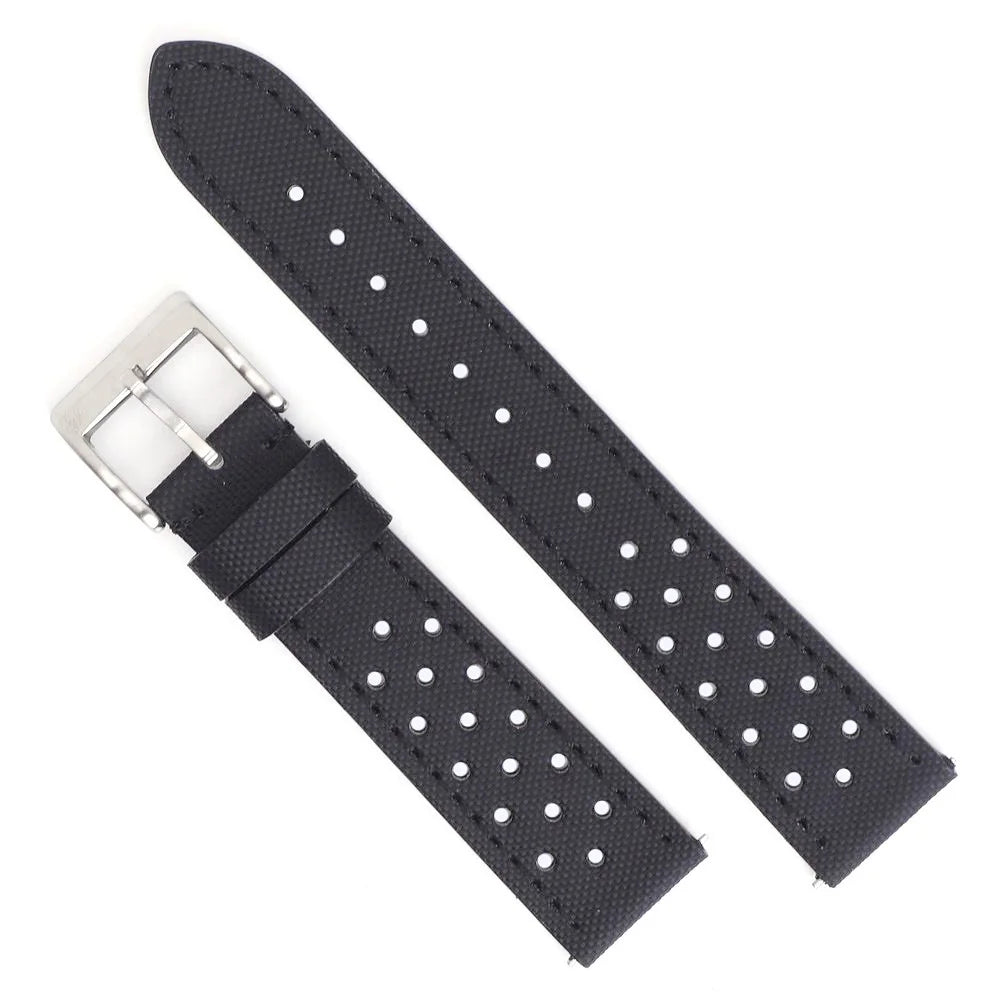 Leather & Sailcloth Strap – Perforated Quick Release 18/20/22mm | Wellstraps™  Wellstraps™