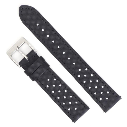 Leather & Sailcloth Strap – Perforated Quick Release 18/20/22mm | Wellstraps™  Wellstraps™
