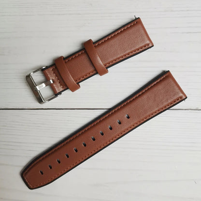 Leather Strap For Smartwatch – 22mm Replacement Band | Wellstraps™ Wellstraps