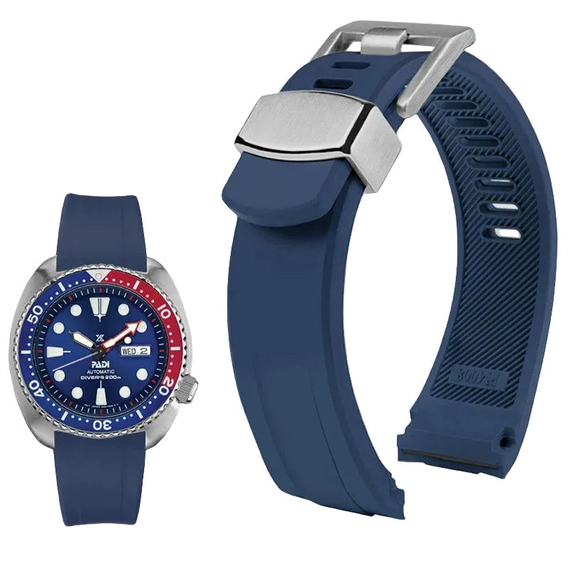 Blue Silicone Rubber Strap For SEIKO PROSPEX Series SRPA21J1 SRPE99K1 SRP777J SRPC91J1 Men Curved Waterproof WatchBand 20mm 22mm  Wellstraps™
