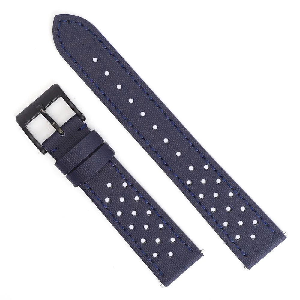 Leather & Sailcloth Strap – Perforated Quick Release 18/20/22mm | Wellstraps™  Wellstraps™
