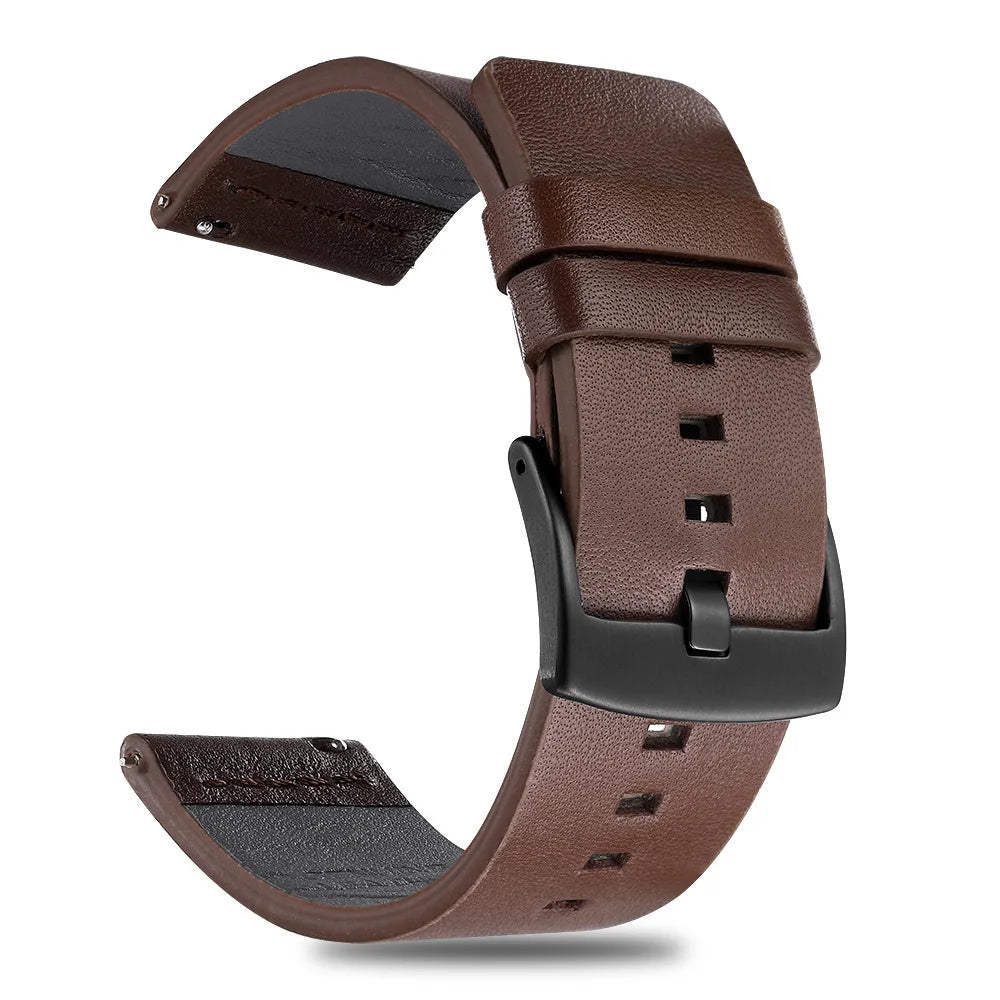 Leather Strap For Smartwatch – 22mm Replacement Band | Wellstraps™ Wellstraps™