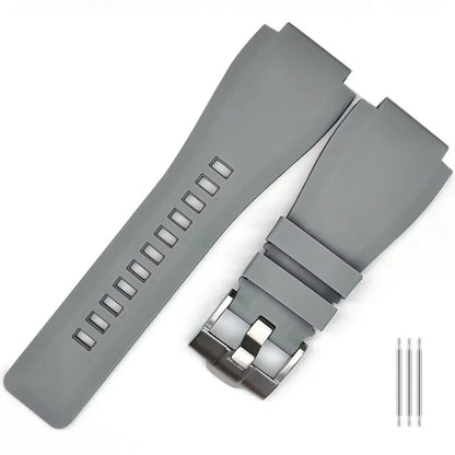 Rubber Watch Strap – 24mm – Universal Replacement Band | Soft Natural Rubber Watch Strap – Orange, Black, Blue | Wellstraps™  Wellstraps™