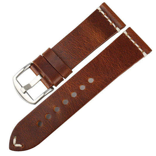 Vintage Leather Strap For Watch – 20/22/24mm Replacement Band | Wellstraps™ Wellstraps