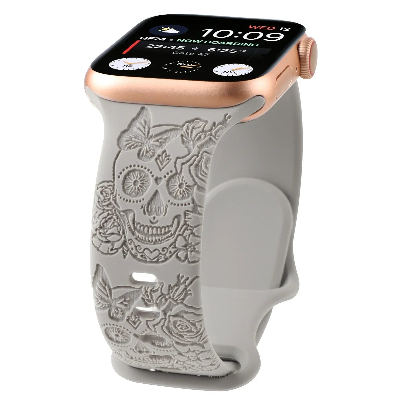 Rubber Strap – Skull Engraved – Multiple Sizes | Premium Design Wellstraps