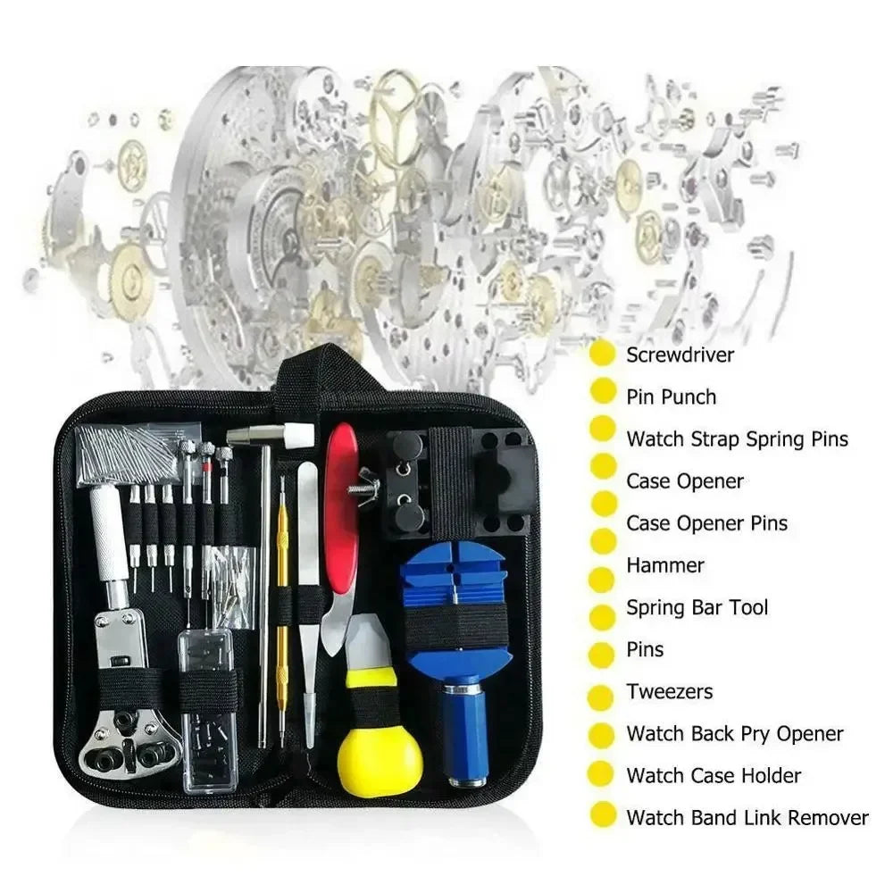 147Piece/Set Watch Opener Repair Tool Kit Clock Maintenance Hardware Tools Watch Maintenance Open Back Remove Strap Repair Kit  Wellstraps™