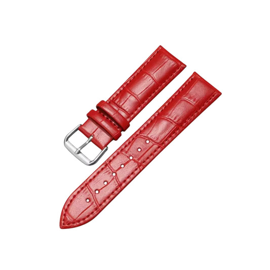 Alligator Leather Strap - Red - Alligator Pattern Wellstraps