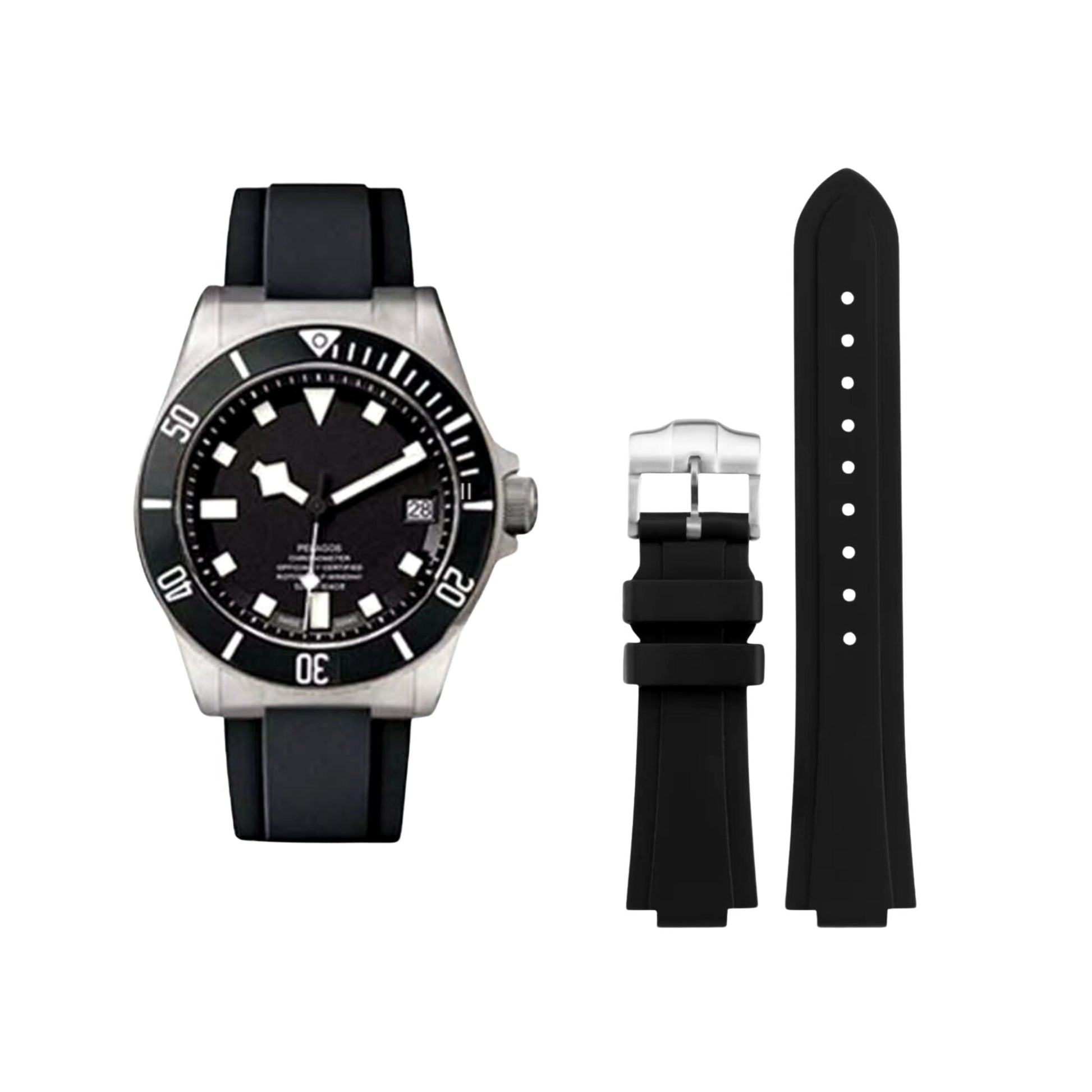 Rubber Strap – Compatible with 21mm & 22mm Watches Wellstraps