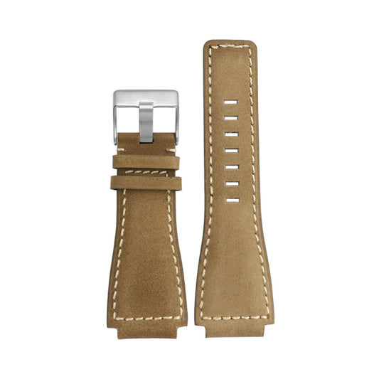 Leather Watch Strap – 24mm – Universal Replacement Band | Genuine Leather – Brown, Black, Beige, Light Brown | Wellstraps™ Wellstraps