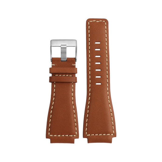 Leather Watch Strap – 24mm – Universal Replacement Band | Genuine Leather – Brown, Black, Beige, Light Brown | Wellstraps™ Wellstraps