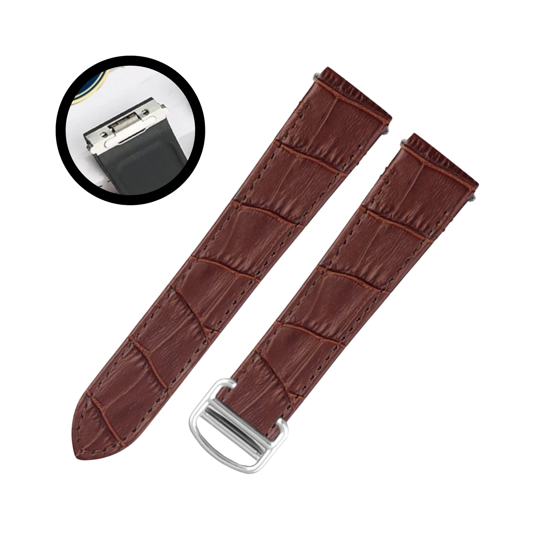 Premium Leather Strap – 19mm, 21mm – For Luxury Watches Wellstraps