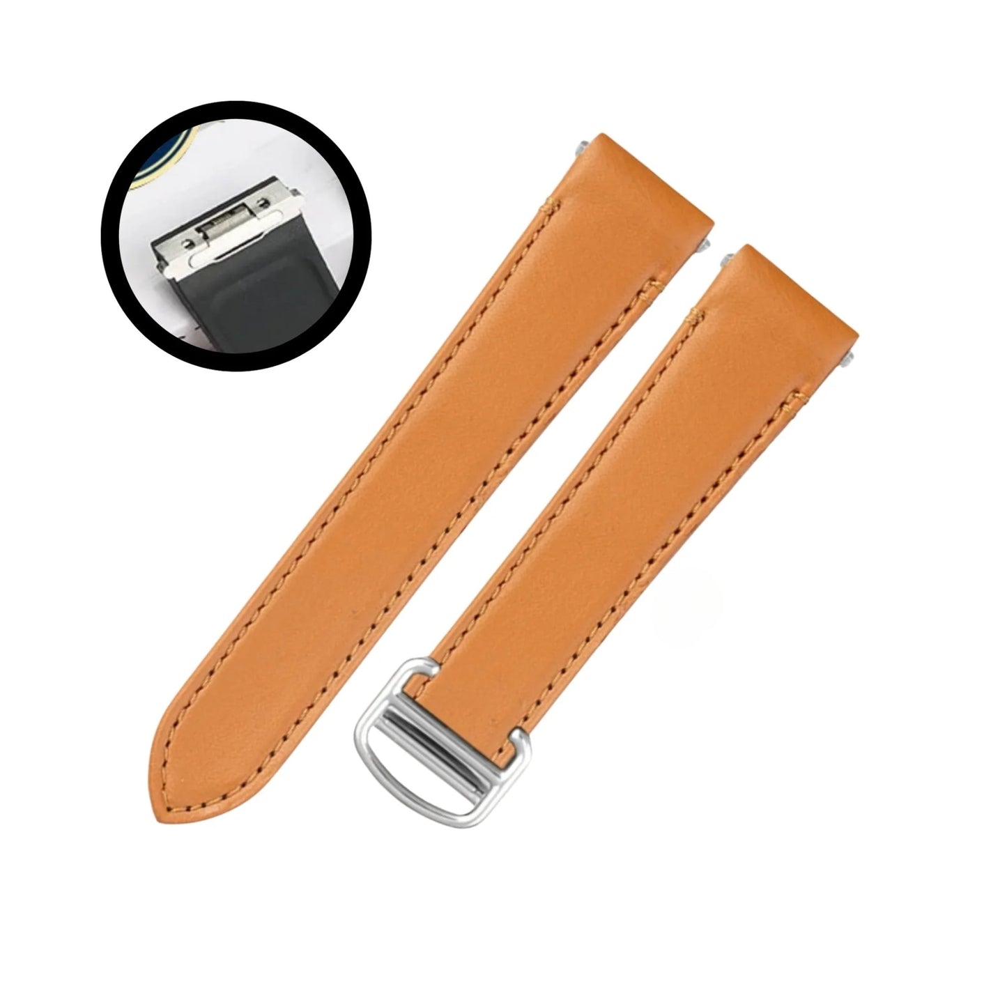 Premium Leather Strap – 19mm, 21mm – For Luxury Watches Wellstraps