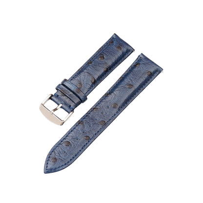 Ostrich Leather Strap - Blue - Ostrich Pattern Wellstraps
