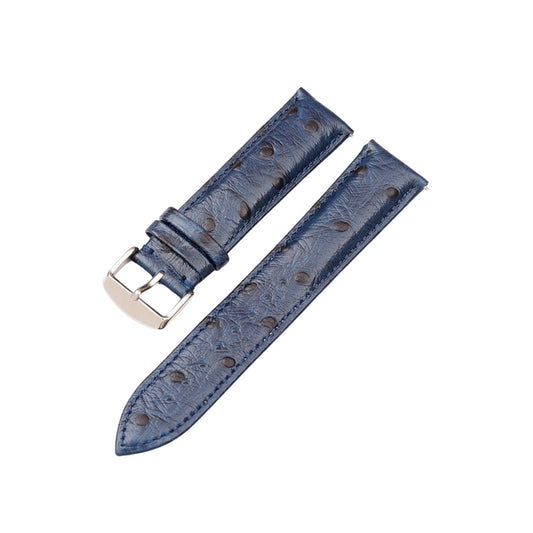 Ostrich Leather Strap - Blue - Ostrich Pattern Wellstraps