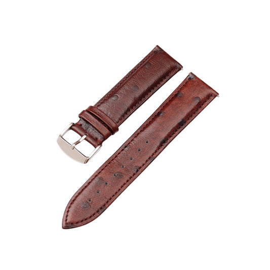 Ostrich Leather Strap - Brown - Ostrich Pattern Wellstraps