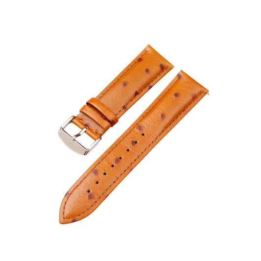 Ostrich Leather Strap - Orange - Ostrich Pattern Wellstraps