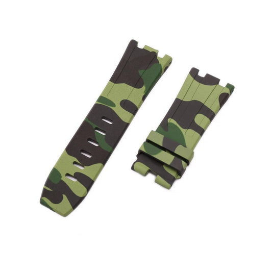Rubber Watch Strap – 28mm – For 42mm Luxury Diver Watches – Camo Colors | Wellstraps™ Wellstraps
