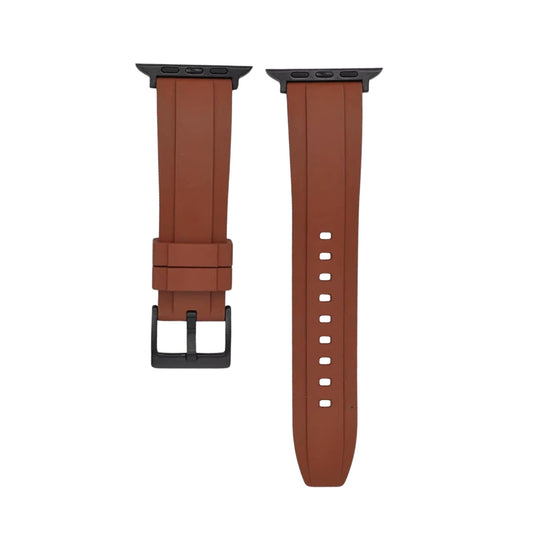 Rubber Watch Strap – Brown – Universal Fit – 38mm, 40mm, 41mm, 42mm, 44mm, 45mm, 49mm | Wellstraps™ Wellstraps