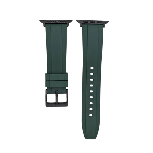 Rubber Watch Strap – Green – Universal Fit – 38mm, 40mm, 41mm, 42mm, 44mm, 45mm, 49mm | Wellstraps™ Wellstraps