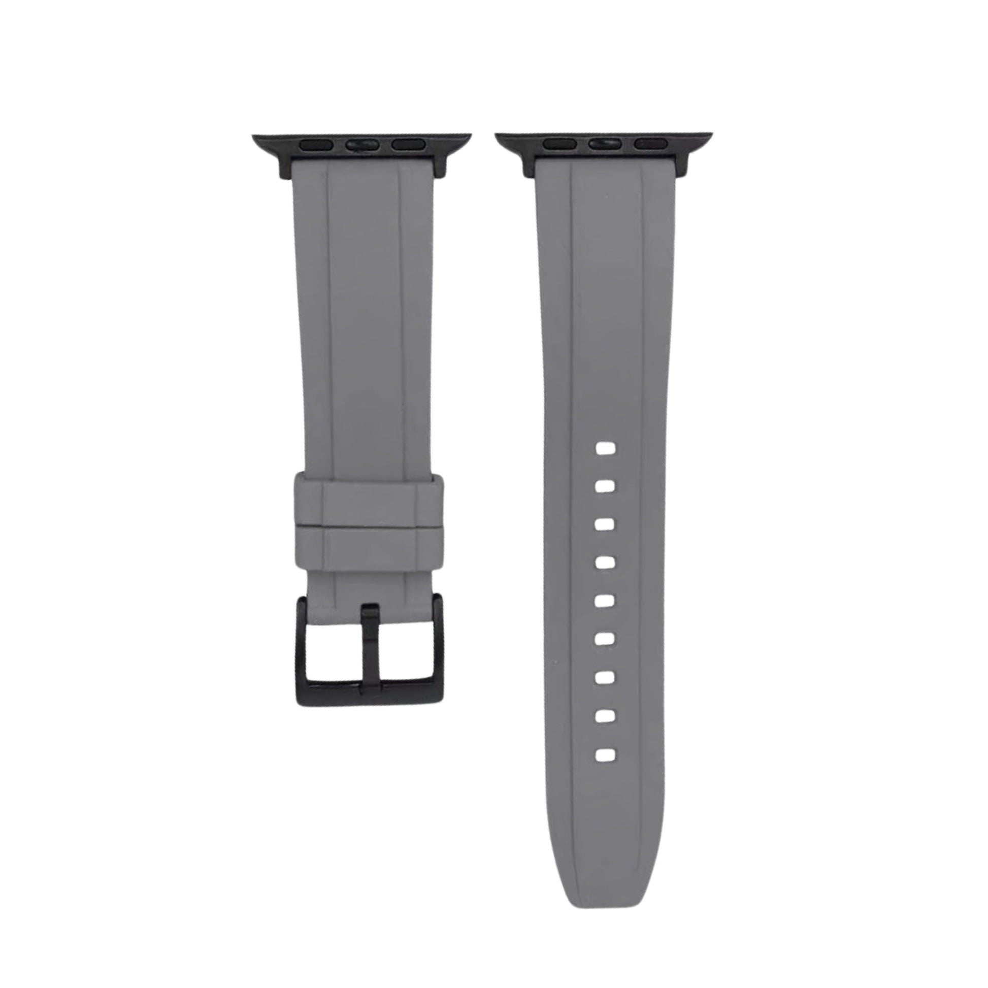 Rubber Watch Strap – Grey – Universal Fit – 38mm, 40mm, 41mm, 42mm, 44mm, 45mm, 49mm | Wellstraps™ Wellstraps