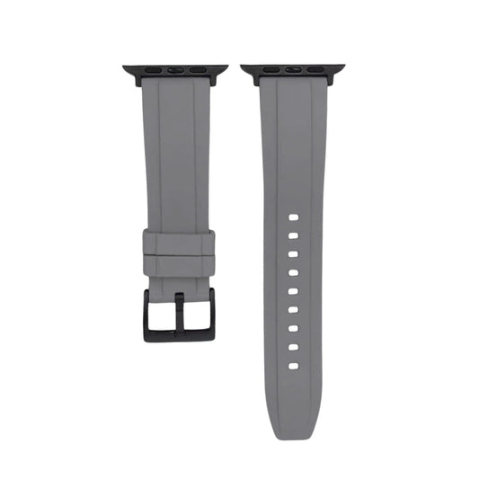 Rubber Watch Strap – Grey – Universal Fit – 38mm, 40mm, 41mm, 42mm, 44mm, 45mm, 49mm | Wellstraps™ Wellstraps