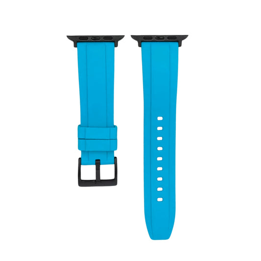Rubber Watch Strap – Light Blue – Universal Fit – 38mm, 40mm, 41mm, 42mm, 44mm, 45mm, 49mm | Wellstraps™ Wellstraps
