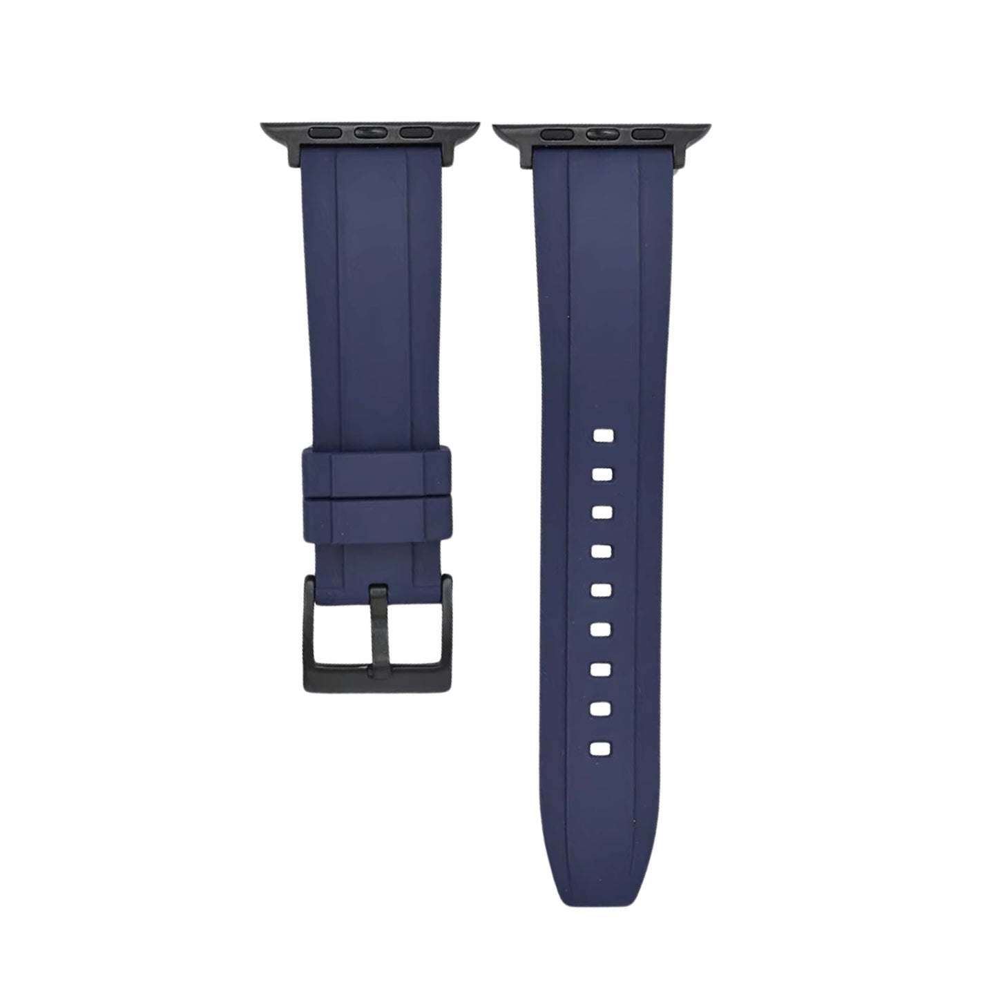 Rubber Watch Strap – Navy Blue – Universal Fit – 38mm, 40mm, 41mm, 42mm, 44mm, 45mm, 49mm | Wellstraps™ Wellstraps
