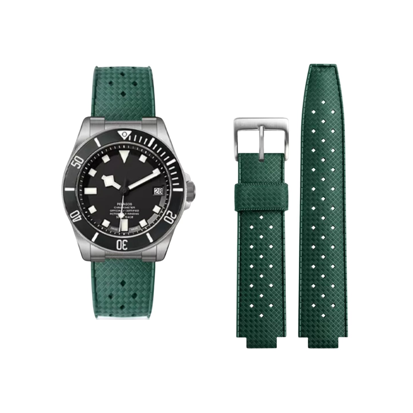 Rubber Strap – Compatible with 21mm & 22mm Watches Wellstraps