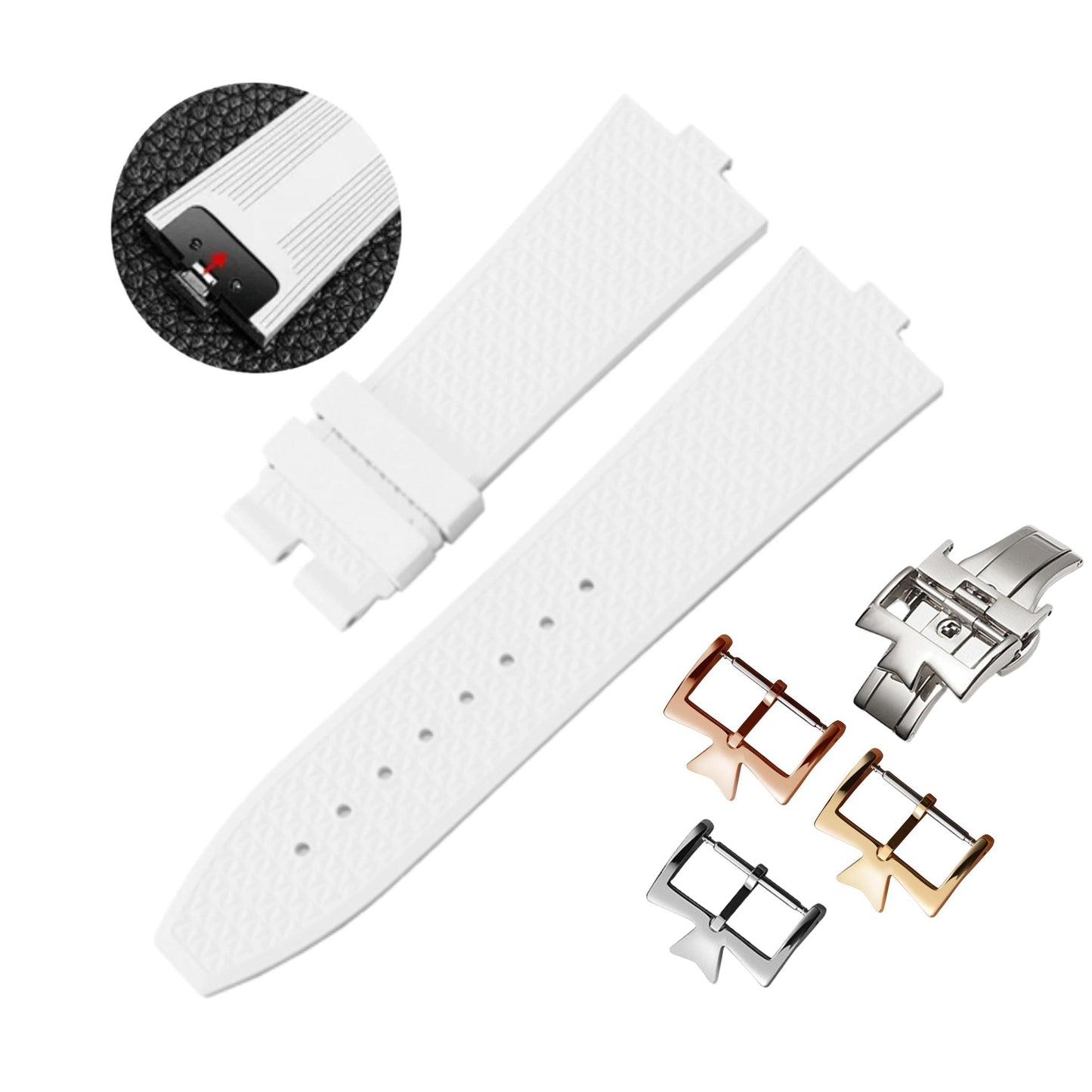 Rubber Strap – Compatible with 24mm Watches Wellstraps